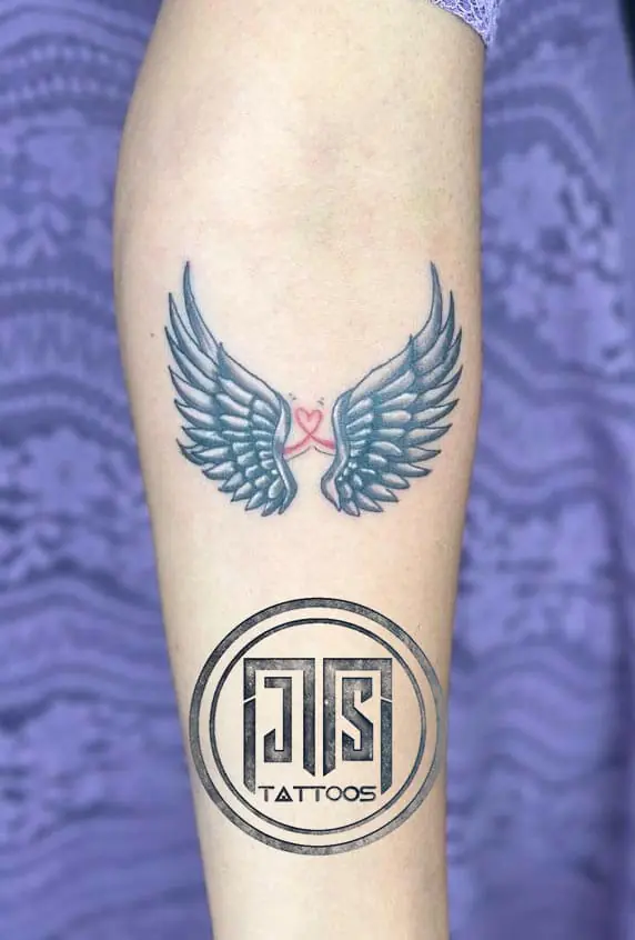Wings back tattoo West Delhi best artist near Punjabi Bagh